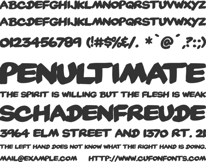 Yard Sale font preview