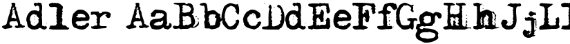 Adler font