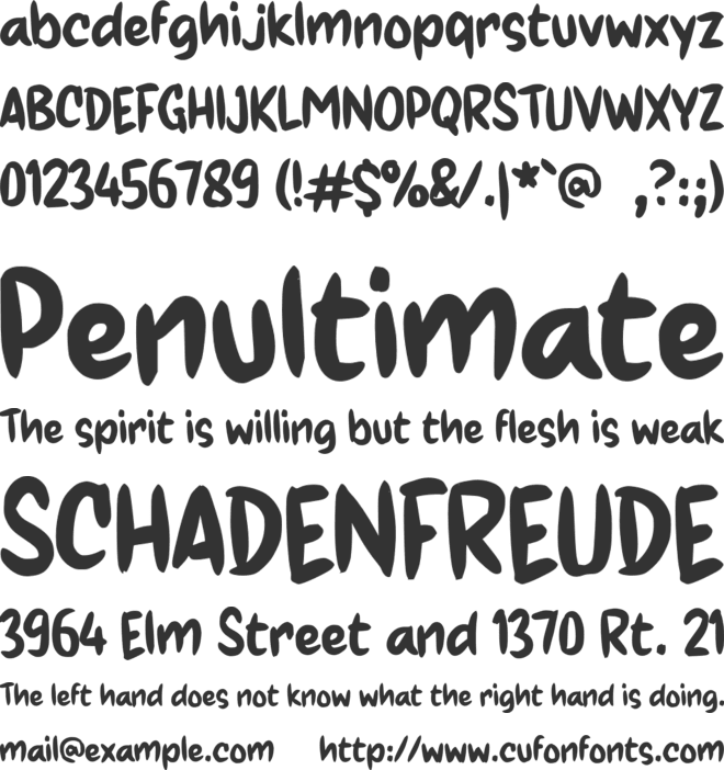 h Herba font preview