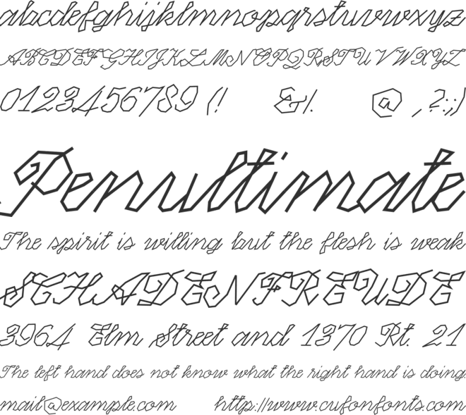 ST Beautiful Computer font preview