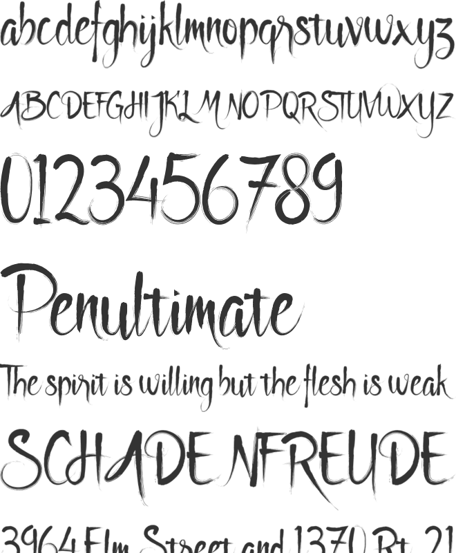 Godfeem font preview