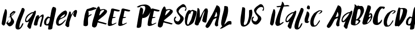 Islander FREE PERSONAL US Italic font