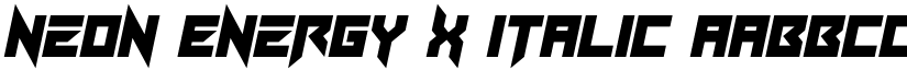 Neon Energy x Italic font