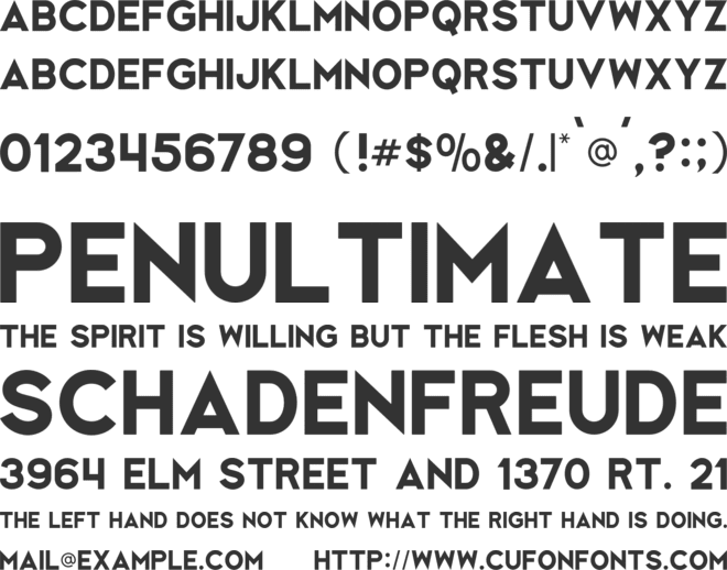 Monzane font preview