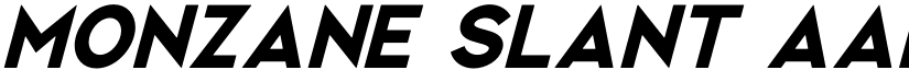 Monzane Slant font