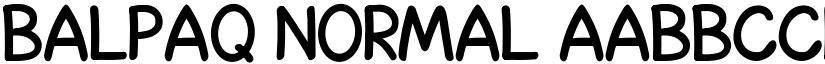 Balpaq Normal font