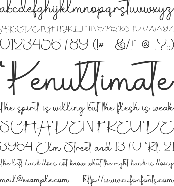 Rottedim Signature font preview