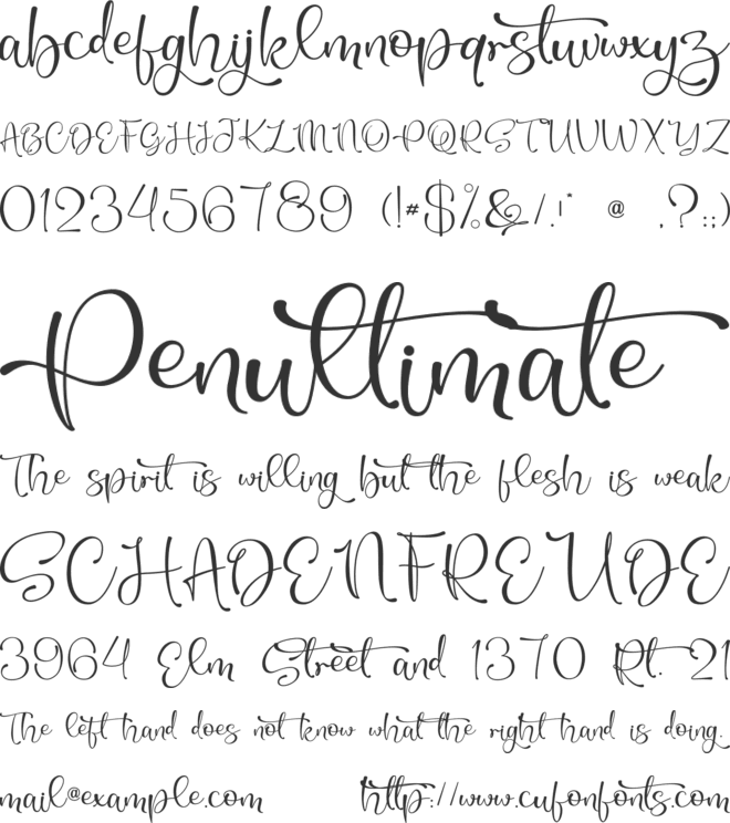 Beauty Azure font preview