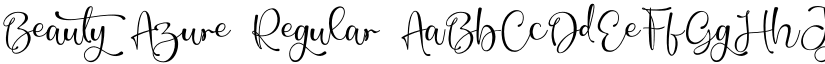 Beauty Azure Regular font