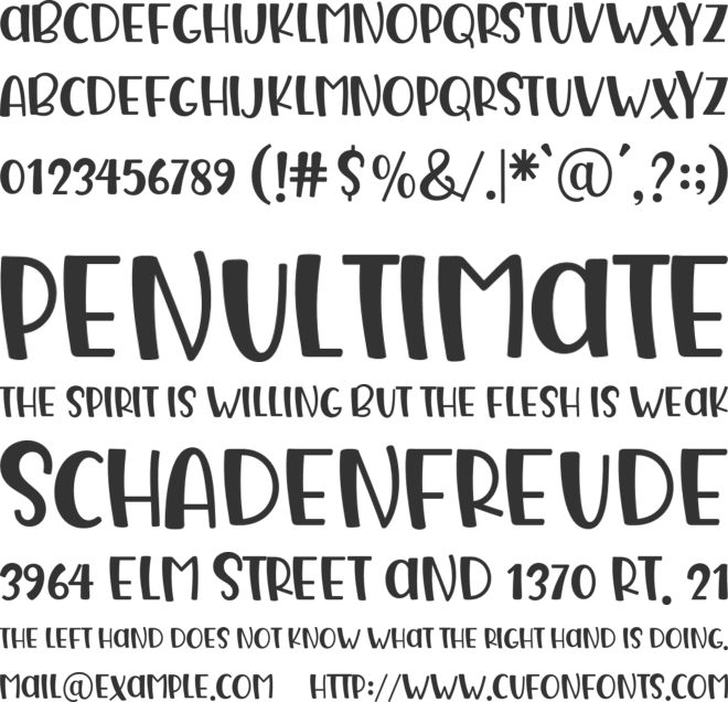 Bali In Love font preview