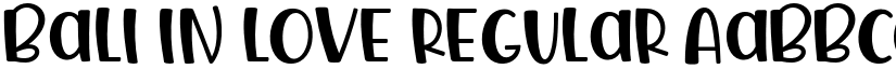 Bali In Love Regular font