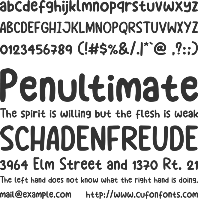 Milky Mania font preview