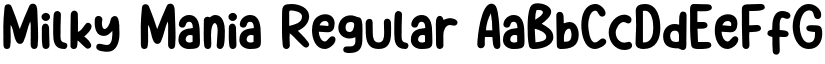 Milky Mania Regular font