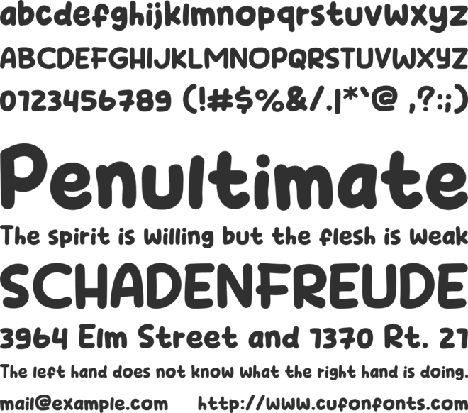 Child Chat font preview