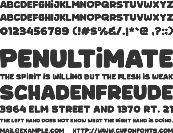 Planet Comic font preview