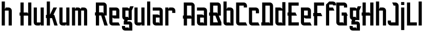 h Hukum Regular font