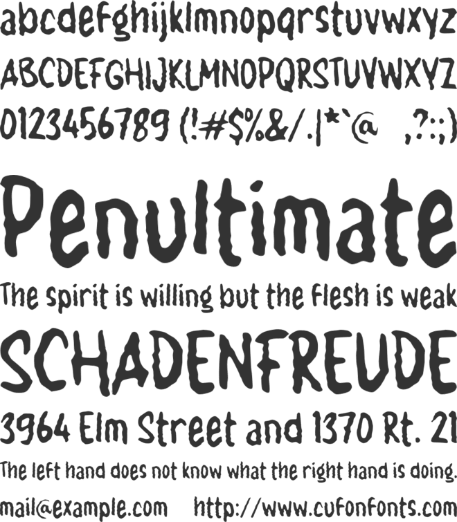 h Haggis font preview