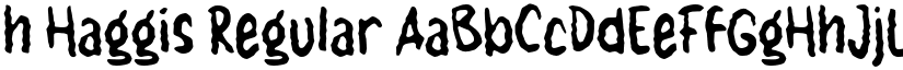 h Haggis Regular font