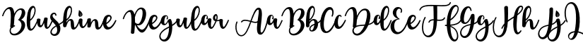 Blushine Regular font
