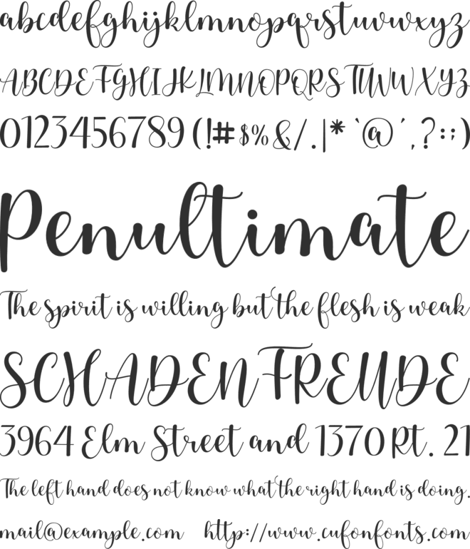 Baby Melany font preview