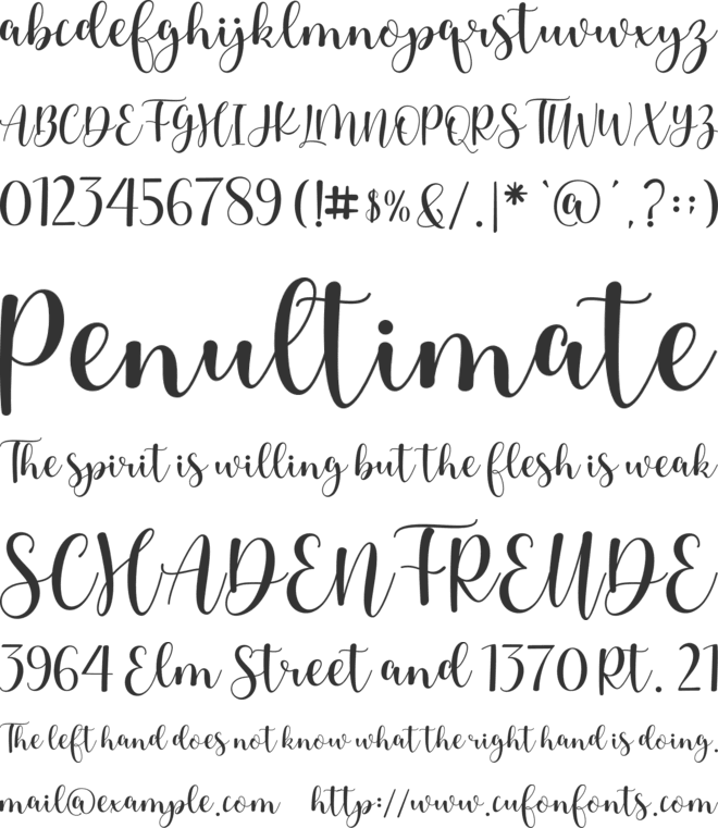 Baby Melany font preview