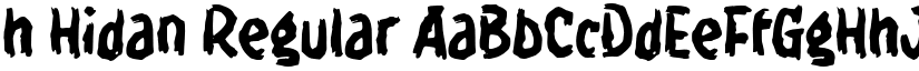h Hidan Regular font
