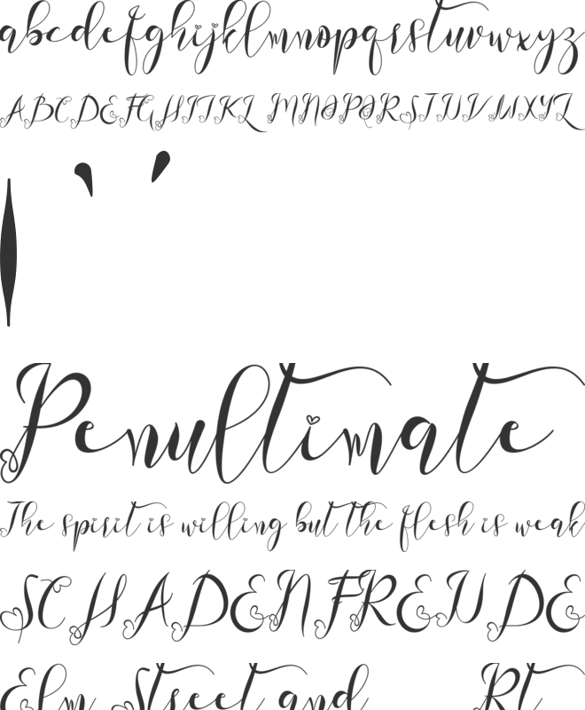 Father Love font preview