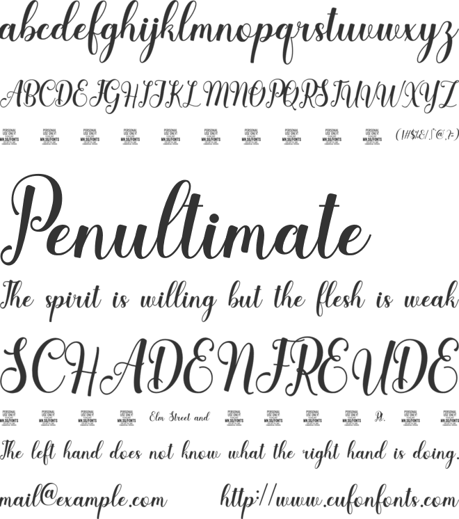 Delisha Vegan PERSONAL USE font preview