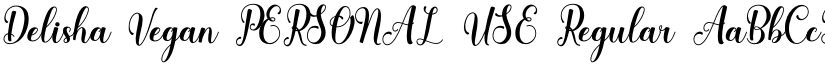 Delisha Vegan PERSONAL USE Regular font