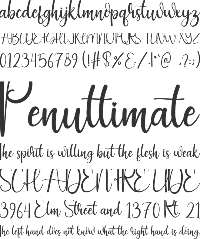 Black Pastel font preview