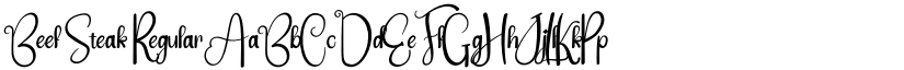 Beef Steak Regular font