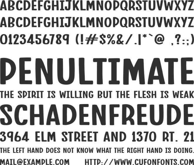 Super Indie font preview