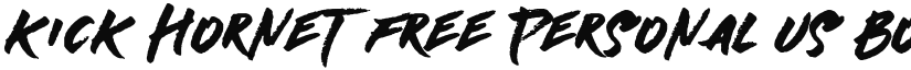 Kick Hornet FREE PERSONAL US Bold font