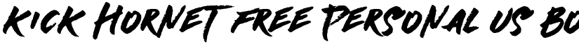 Kick Hornet FREE PERSONAL US Bold font