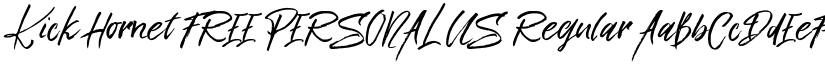 Kick Hornet FREE PERSONAL US Regular font