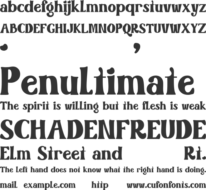 Diamore font preview