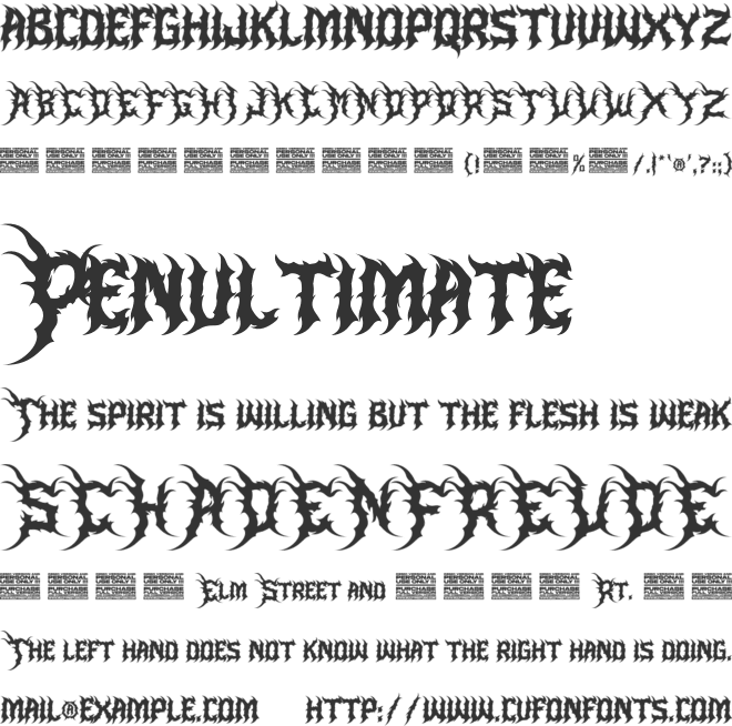 Murder Brack font preview