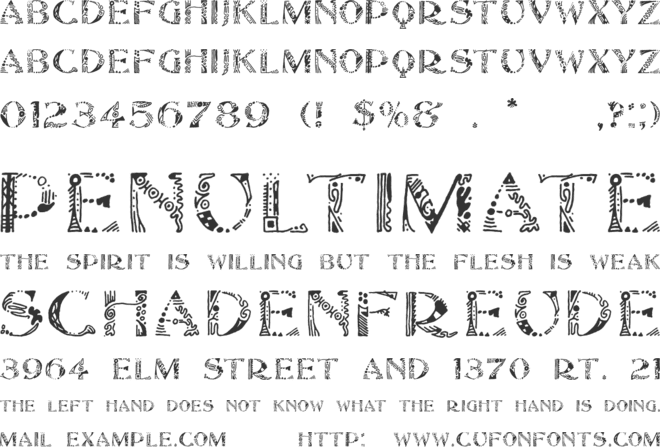 Marginal font preview