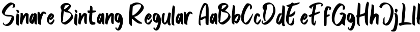 Sinare Bintang Regular font