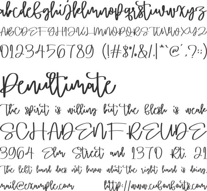 Menmark font preview