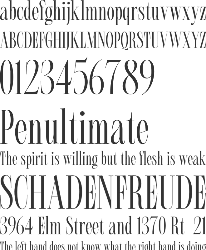 Lunette font preview