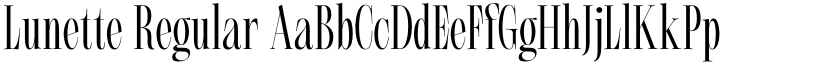 Lunette Regular font
