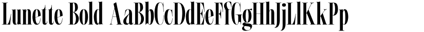 Lunette Bold font