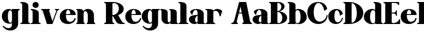 gliven Regular font