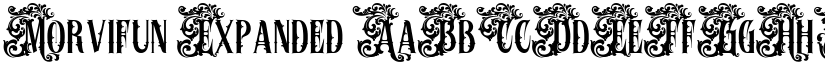 Morvifun Expanded font
