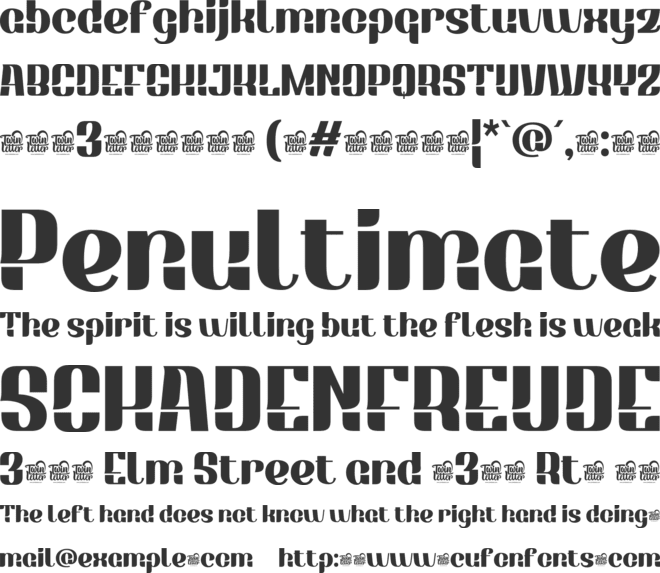 EBRATHOTRIAL font preview