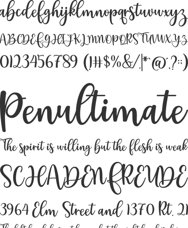 Stupids font preview