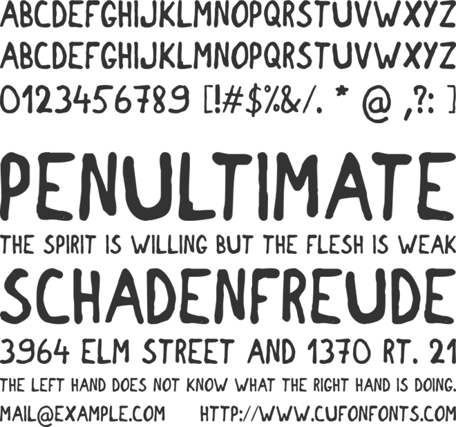 Chocolate Hippo font preview