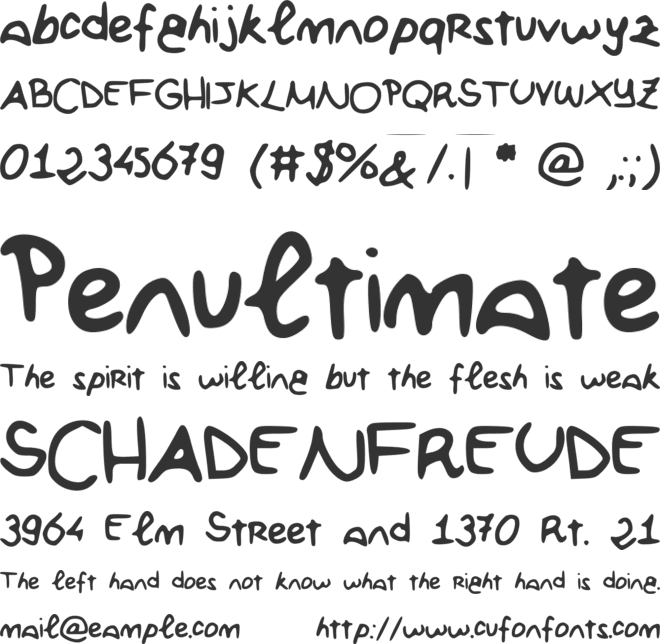 BKappa93 font preview