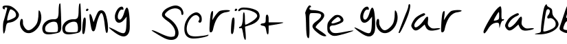 Pudding Script Regular font